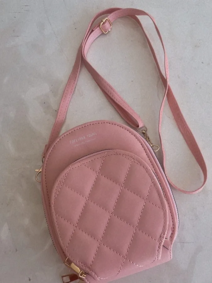 Bolsa transversal rosa matelassê